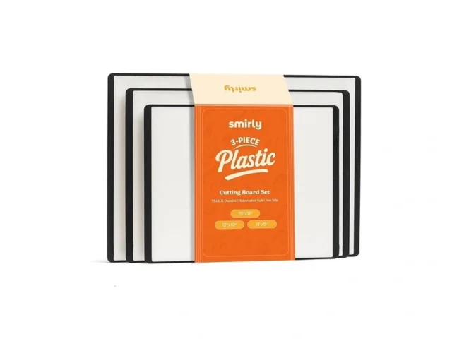 Smirly Plastic Cutting Board Set 3 Pieces Non-slip… Code