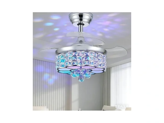Lumzeylith 30 Retractable Crystal Ceiling Fan With… Code