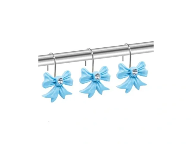Decorative Shower Curtain Hooks Blue Bow Knot… Code
