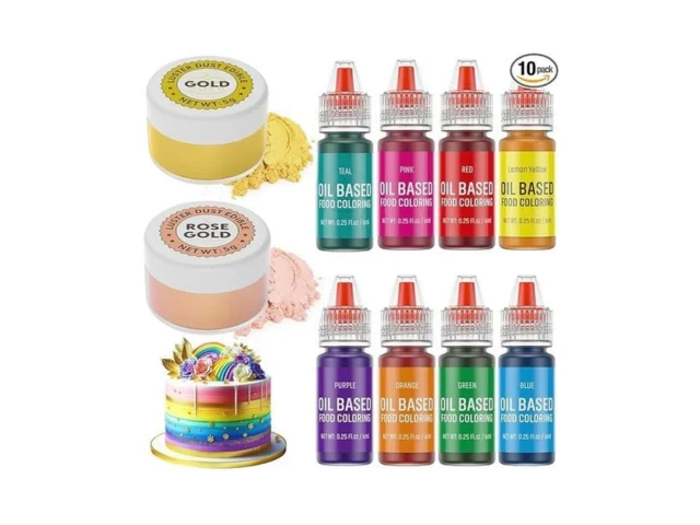 Luster Dust 2 Color Oil Based Food Coloring For… Code