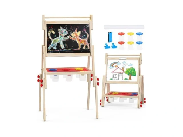 Easel For Kids Double-sided Magnetic Whiteboard… Code