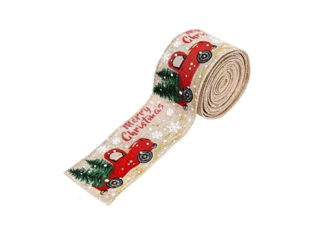 Christmas Ribbon Wried 2 Inch Farmhouse Red Truck… Code