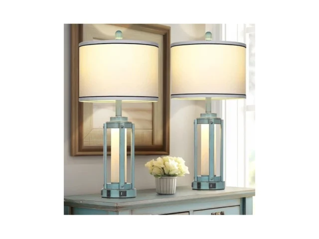 Rinweey Table Lamp For Living Room Vintage Rustic… Code