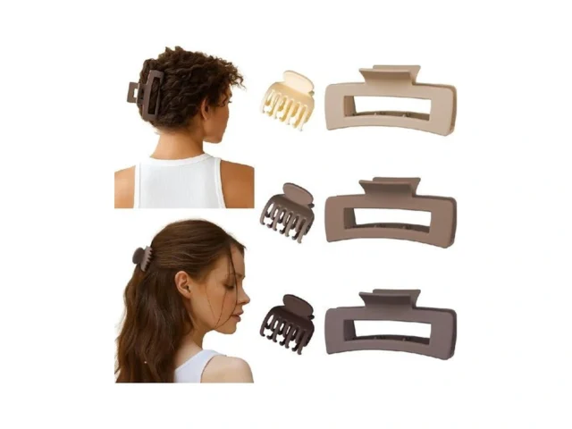 6-pack Hair Clips For Women 3 Large Square And 3… Code