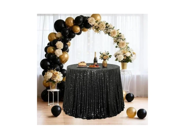 Eternal Beauty 90 Round Sequin Tablecloth Thick Not… Code