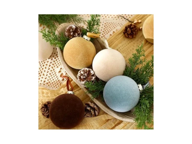Miniinflat 12 Pcs Velvet Christmas Ornaments Balls… Code