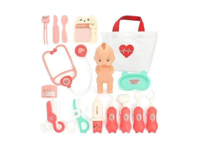 Kids Doctor Kit Toy For Toddlers 3-5 Pink Pretend… Code