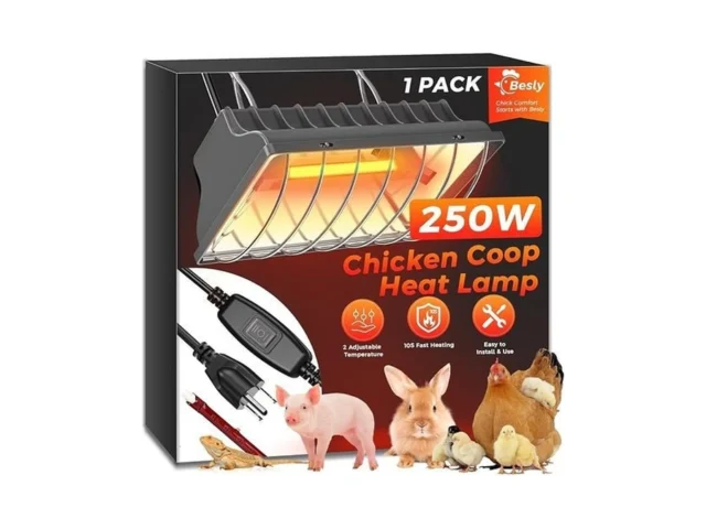 Heat Lamp For Chicken Coop 250w Waterproof Brooder… Code