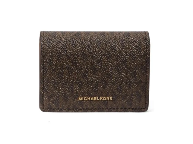 Michael Kors Jet Set Small Flap Card Case Gold-tone…