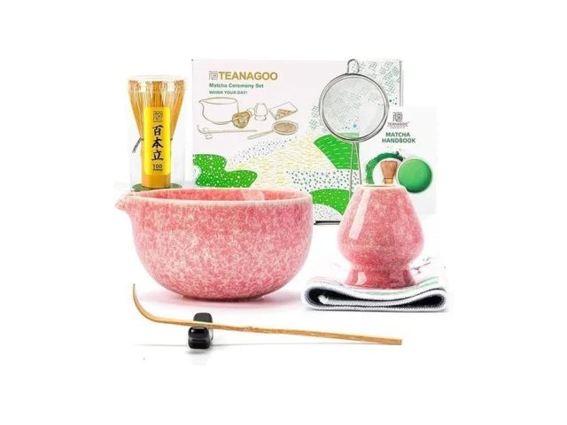 Teanagoo Matcha Whisk Set 7 Pcs Matcha Set Pink… Code
