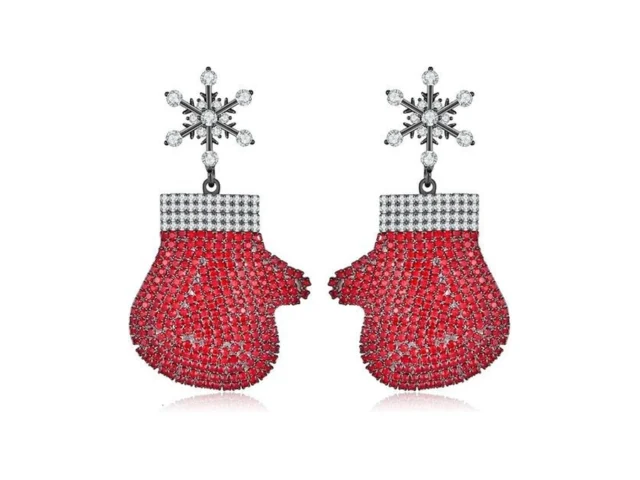 Christmas Snowflake Earrings Stud For Women Santa… Code