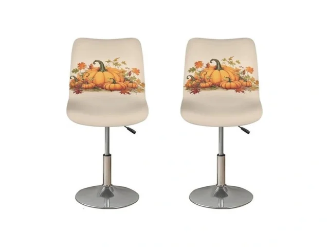 Netilgen Fall Pumpkins Bar Stool Covers Set Of 2… Coupon