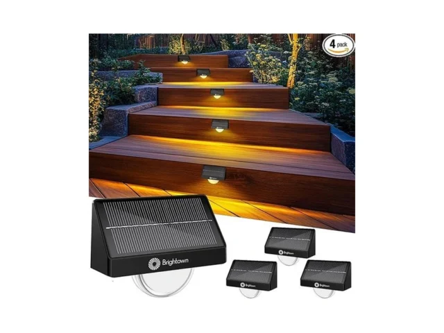 Brightown Solar Step Lights For Outside 4 Pack… Code