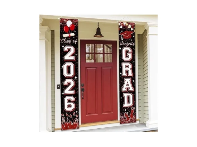 Class Of 2026 Banner Maroon Graduation Party… Code