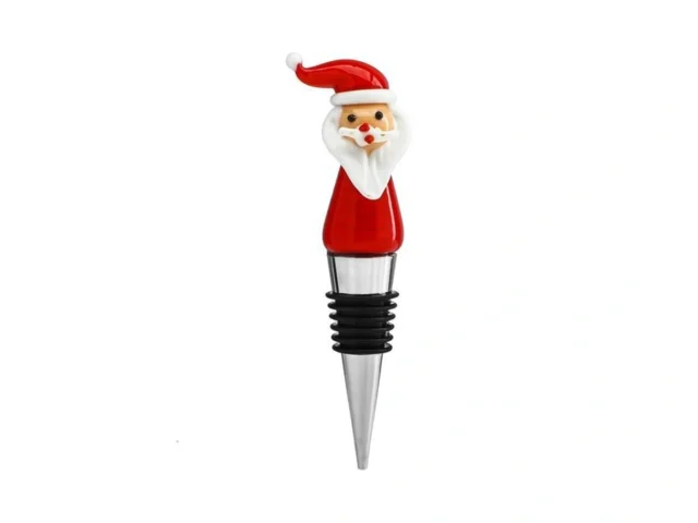 4 5 Glass Santa Christmas Wine Bottle Stopper… Code