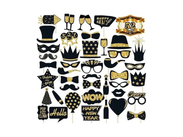 Joy Bang 40pcs New Year Photo Booth Props 2026 -… Code