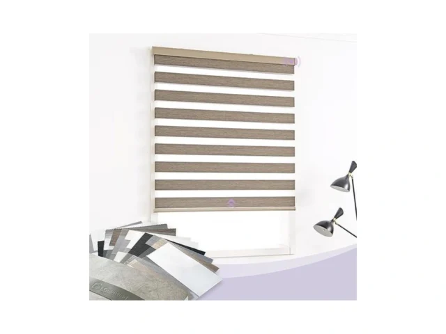 Graywind Zebra Blinds 100 Blackout Horizontal Light…