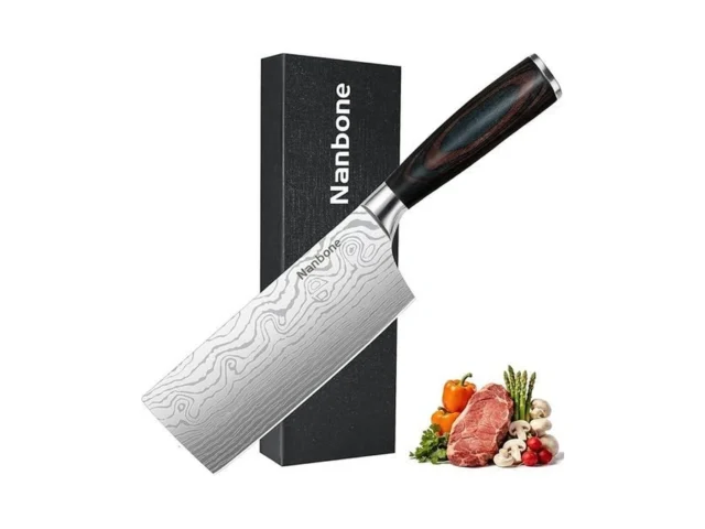 Nanbone Nakiri Knife 7 Inch Sharp Meat Cleaver And… Code