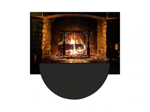 63 X37 Extra Large Half Round Fireproof Fireplace… Code
