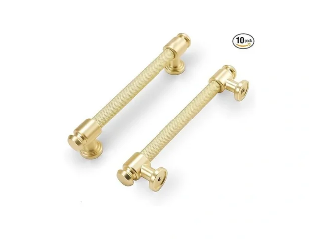 Povefonk 10 Pack 5 Inch 128mm Brushed Brass Kitchen…