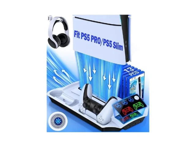 Ps5 Slim Stand And Turbo Cooling Station With… Code