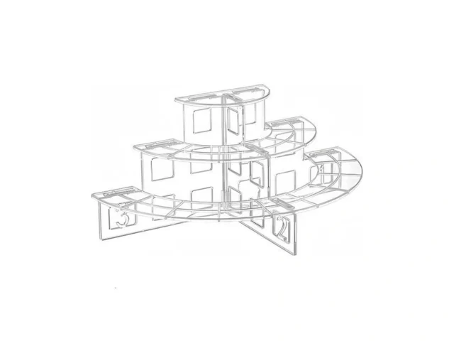 Bftdjanus 3-tier Half Moon Acrylic Display Stand -… Code