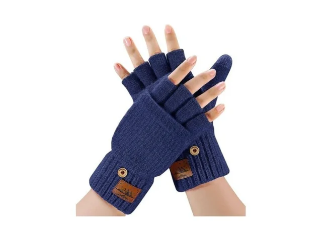 Chenmei Winter Fingerless Gloves For Men Women -… Code