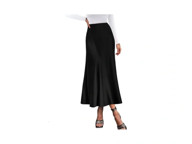 Kirundo Women Spring Summer Satin Maxi Skirt 2026… Code