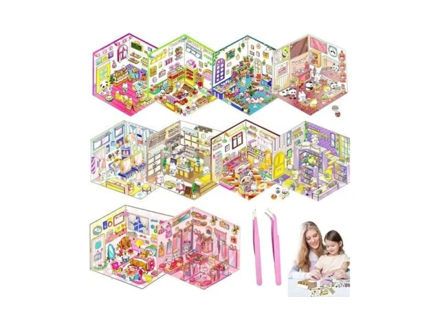 10 Sets Diy 3d House Stickers Kit Non-toxic Safe 3d… Code