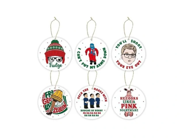 Christmas Story Wooden Ornaments 6 Pcs Funny… Code