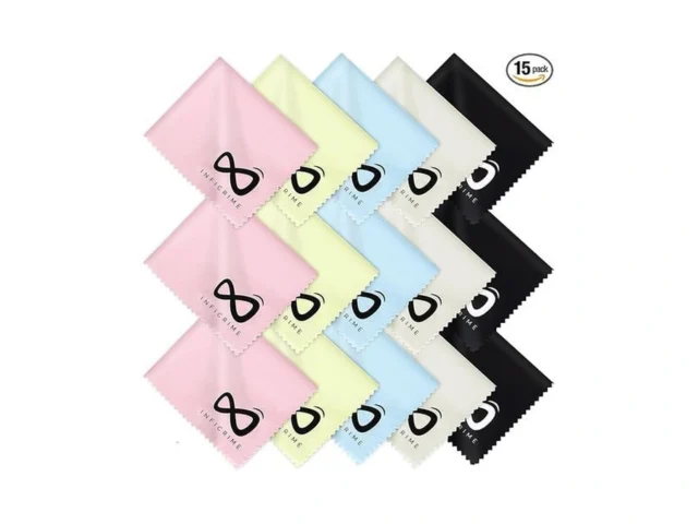Inficrime Microfiber Glasses Cloth 15 Pack 6×7 Inch… Code