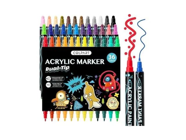 Acrylic Paint Pens Paint Markers-36colors Dual Tip… Code