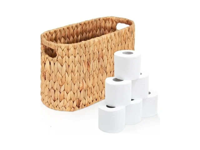 Salato Wicker Toilet Paper Holder Stand 6 Rolls… Code