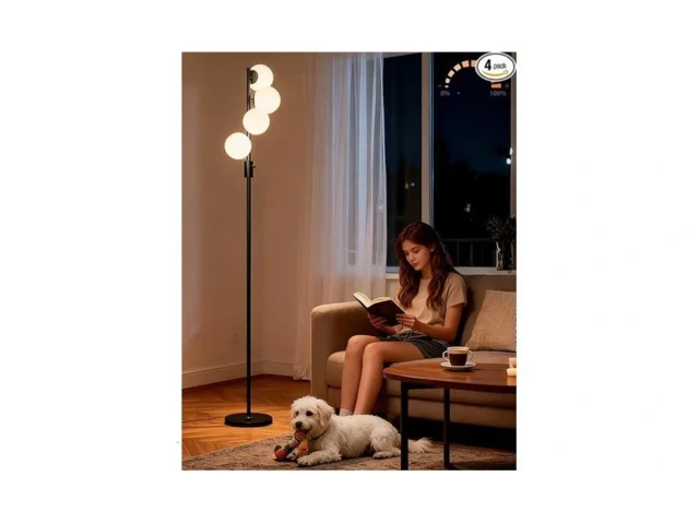 Acohook Black Globe Floor Lamp Dimmable 64in Tall… Coupon