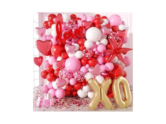 Valentines Day Balloon Set 145pcs Red Pink White… Code