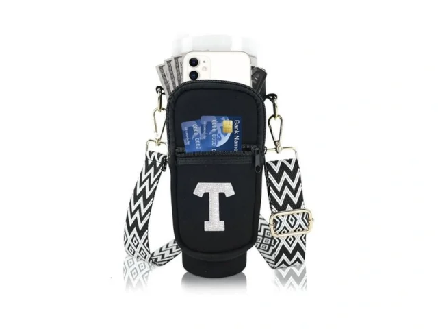 Initial A-z Water Bottle Carrier Bag With Strap For… Code