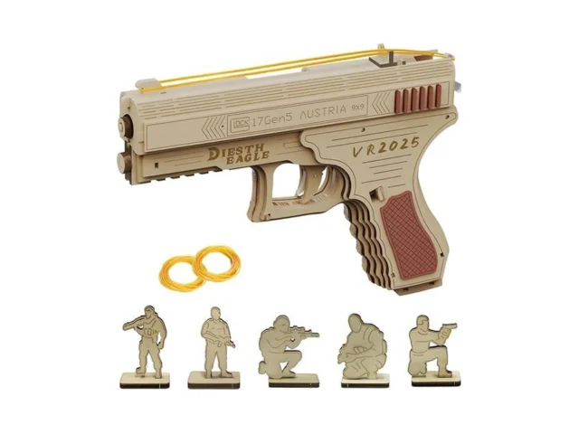 3d Wooden Gun Puzzle Rubber Band Gun Model Diy… Code