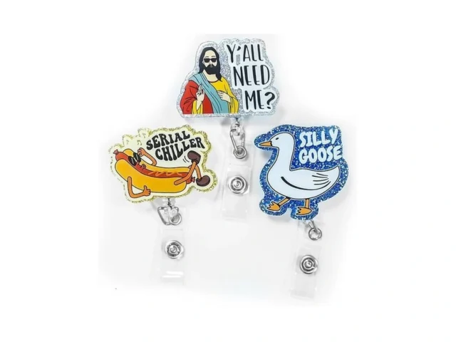 Pearkaihua 3pcs Badge Reel Funny Nurse Badge Reels… Code