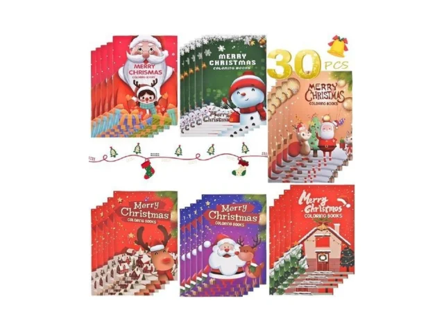 30 Pcs Christmas Coloring Book For Kids With… Code