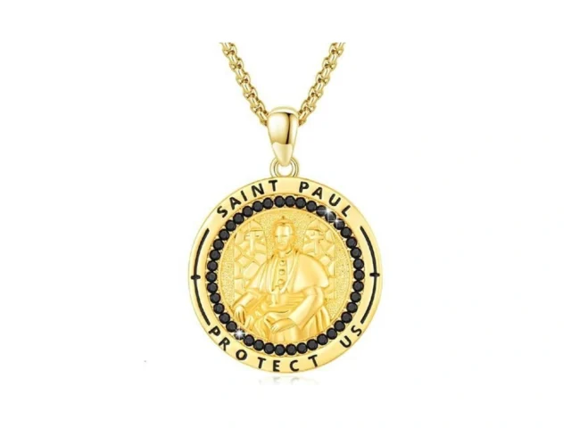 Xixles Saint Paul Necklace 925 Sterling Silver Gold…