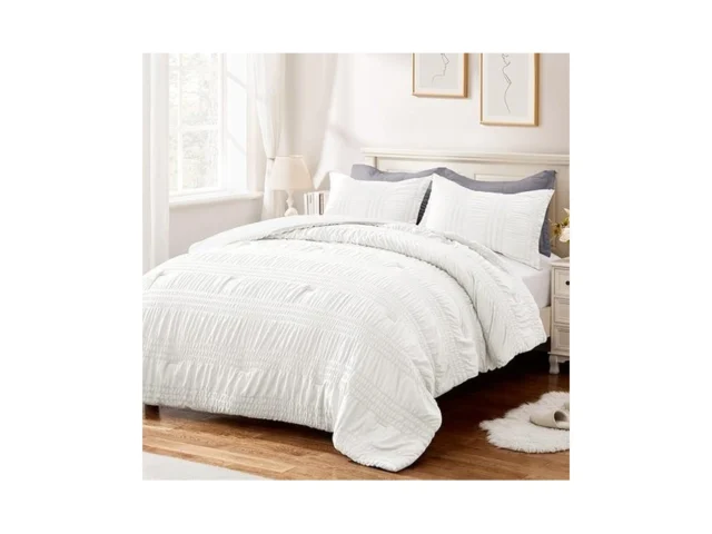 Bysure Seersucker Quick-dry Summer Comforter Set 2… Code