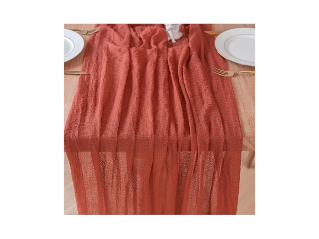 Cheesecloth Table Runner 35×120 Inches Boho Gauze… Code