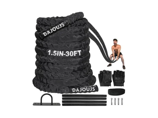 Battle Rope Workout Equipment 1 5 Inch Diameter… Code