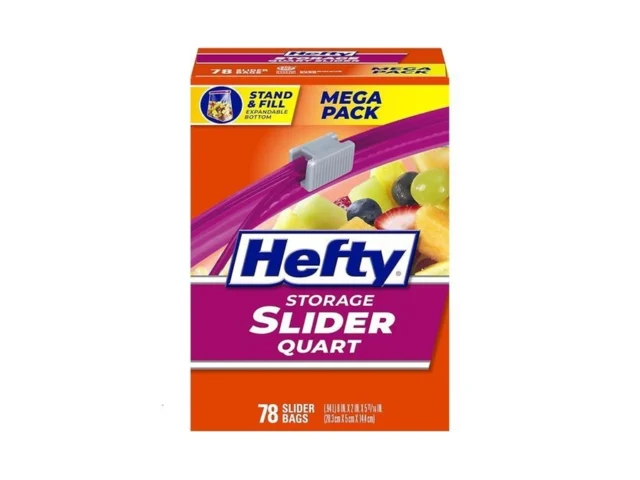 Hefty Slider Storage Bags Quart Size 78 Count Coupon