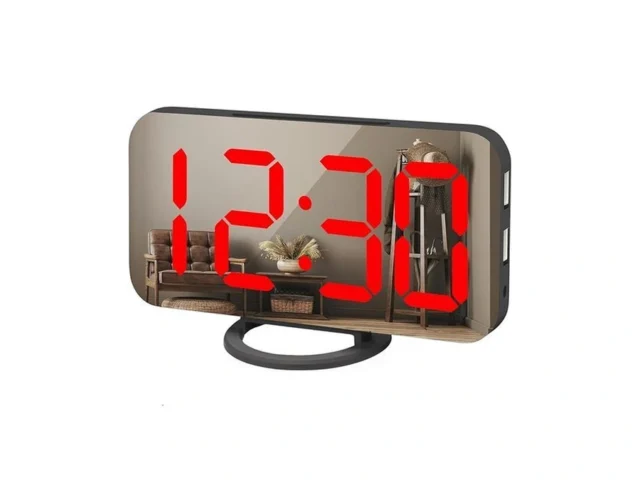 Wulawindy Digital Alarm Clock Large Mirrored Led… Code