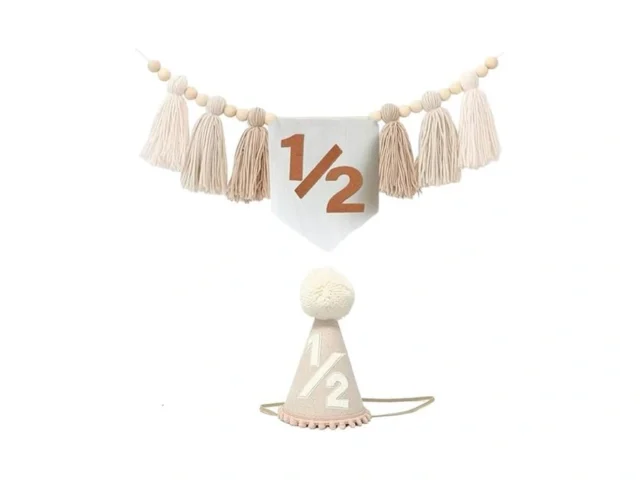 Boho Half Birthday High Chair Banner With Cone Hat… Code