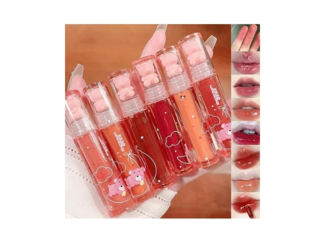 Petansy 6 Colors Bear Hydrating Lip Gloss Liquid… Coupon