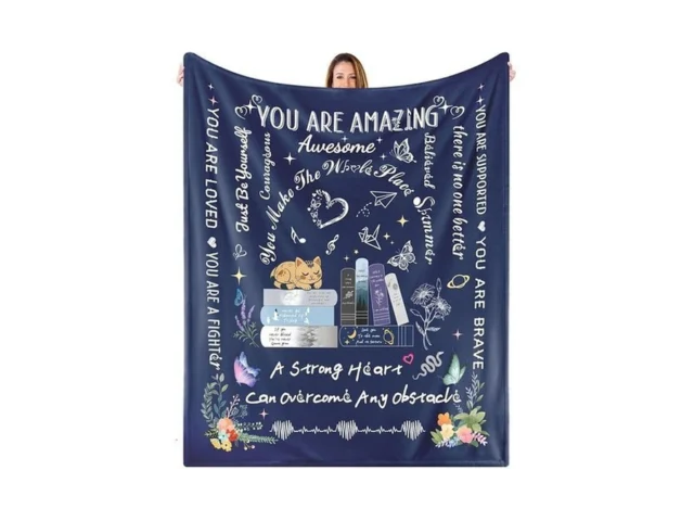 Ruicnte Blue Inspirational Affirmations Throw… Code