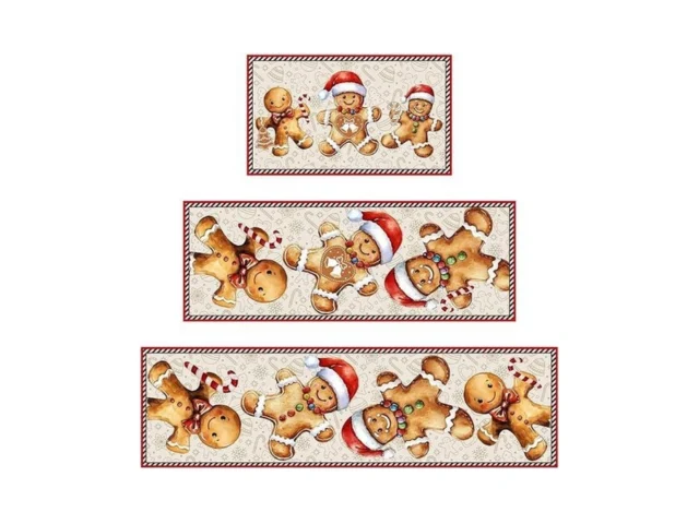 Jsvsltd Christmas Kitchen Rugs Sets Of 3 Non-slip… Code