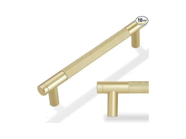 Povefonk 10 Pack 5 Inch 128mm Brushed Brass Kitchen…